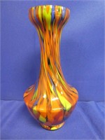 MULTI COLOURED ART GLASS VASE