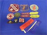 LOT OF BADGES AND RIBBONS