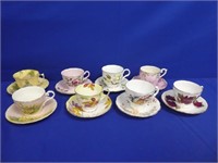 LOT OF 8 TEACUPS AND SAUCERS