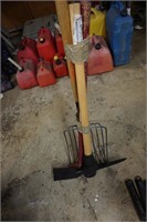 Sledge, Pick Axe, Pitch Fork