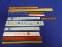 LOT OF ADVERTISING RULERS