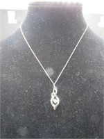 Sterling & Diamonds infinity pendant