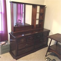 Dresser with Mirror & Shelf