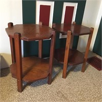 Vintage Camp Style or Rustic End Tables