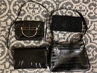 4 Black Ladies Handbag Purses (Like New Condition)