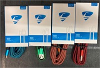 (NEW) Samsung USB Charging Cables / 4 Assorted Col