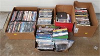 5 Boxes of DVDs & CDs
