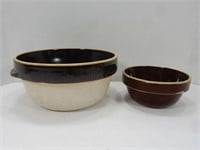 Pair Crock Bowls