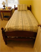 vintage twin size bed frame and mattress