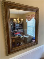 antique hanging mirror 36in x 32in