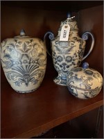 3pc China made urns from Big Lots