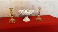 Candle Sticks and Candy Dish