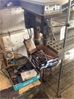 Clarke drill press w/ bits and sharpener