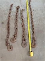 Assorted 1/2" Chain Pieces w/Hooks 
30"-