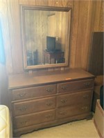 50 in wide dresser w/ mirror, by Bassett