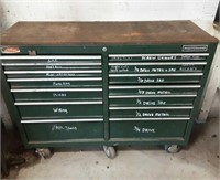 Master hand 14 drawer rolling tool cabinet