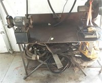 Metal work bench & 6" grinder attached