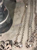 Two Misc tow chains each has hook on one end.