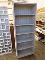 Wood Shelf w/Bead Board Back, 32.25x84x13
