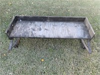 Vintage covered wagon seat bench