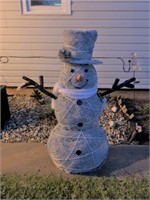 Lighted snowman yard ornament