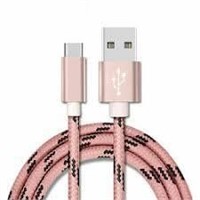 Type C USB Charging Cable Cord Braided (1M Rose Go
