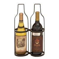 Deco 79 Metal Wine Holder, 14 by 9-Inch