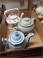 England Teapot & (2) Other Teapots