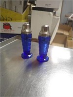 Pair Of Cobalt Blue S&P Shakers