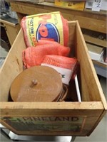 Pineland Apple Wood Box, Wooden Pail, Onion Bags