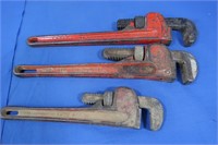 3 Pipe Wrenches(10" & 2-14")