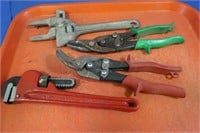 Pipe Wrench, Tin Snips