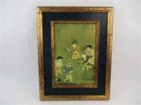 Vintage Asian Art Print Children Playing