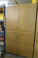 Wooden Cabinet w/Bins-48"x24"x83"H