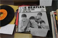 stack of Beatles 45\'s