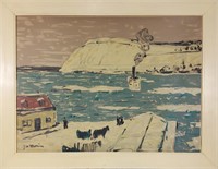 JW. MORRICE (1865-1954) "Ferry Québec" sérigraphie