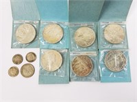 13 pièces en argent 1916, années 20, 50 et 60
