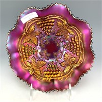 Northwood Amethyst Grape & Cable Bowl