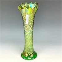 Northwood Green Diamond Point Vase