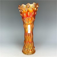 Millersburg Marigold Hobnail & Swirl Vase