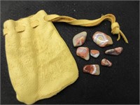 TeePee Canyon Agates w/ Leather Gift Pouch