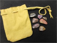 TeePee Canyon Area Agates w/ Leather Gift Pouch
