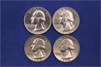 (4) 1964 Quarters, 90% Silver