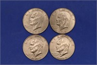 (4) 1972-D Eisenhower Dollars