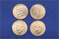 (4) Bicentennial-D Eisenhower Dollars