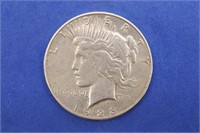 1928-S, Peace Dollar, 90% Silver