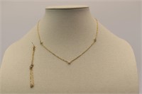 10K Gold Gemstone Bracelet & Necklace Set