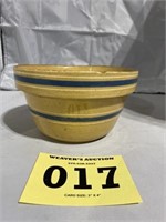 7” Vintage Blue Banded Yellow Ware Mixing Bowl