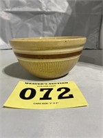 6" Brown and White Banded Mixing Bowl