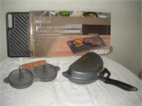 Cast Iron Griddle/Grill, Omelet Pan, Panini Maker